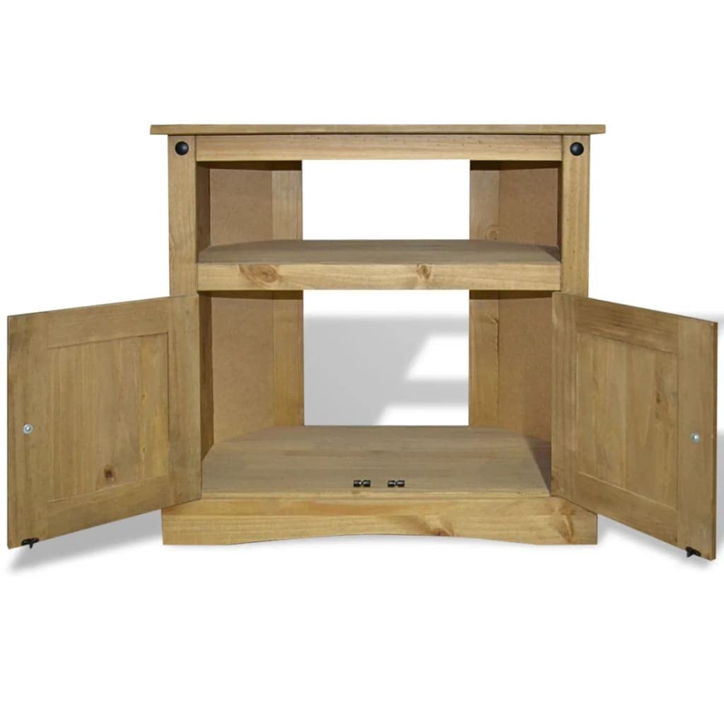 INLIFE Tavolo consolle stile messico, in legno di pino, 80 x 43 x 78 cm, marrone, 16,3 kg