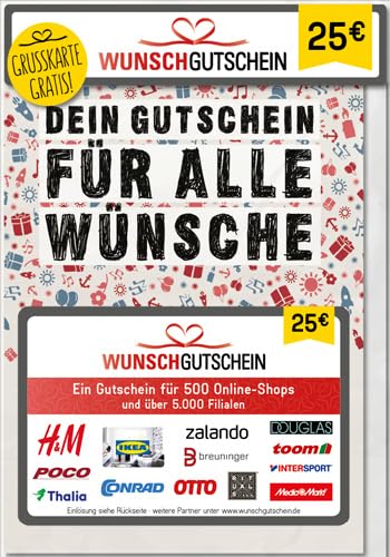 ‘Wunschgutschein’ (Gift Card) The Ideal Gift - 500 Redemption Partners - for Germany - by Post - View 4