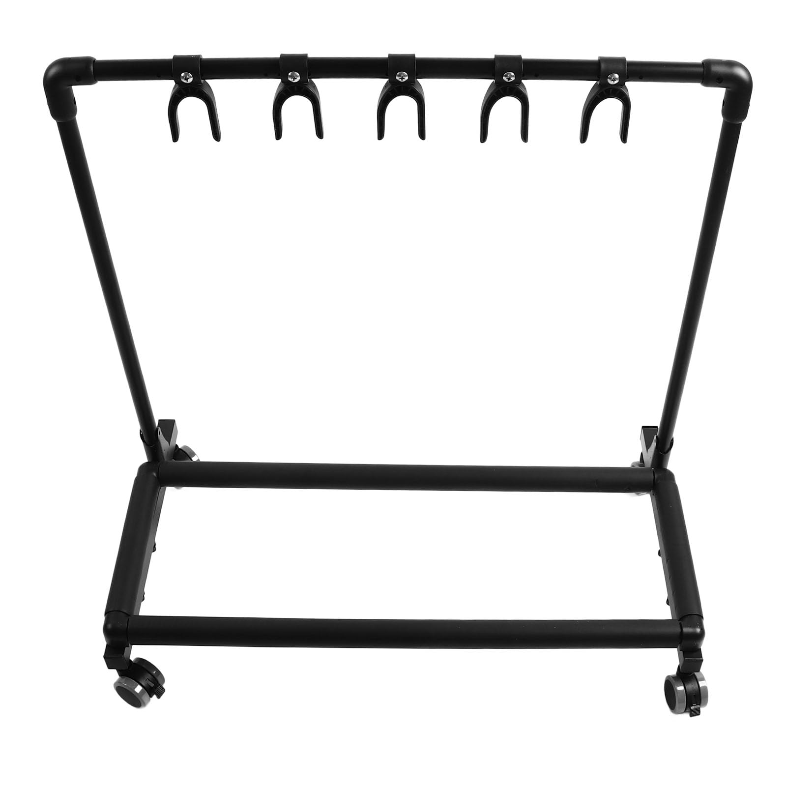 Semme Supporto Multi-Chitarra con Ruote Supporto per Rack per Chitarra in Metallo EVA per Chitarre Elettriche, Acustiche e Folk Salvaspazio Espositore Multiplo per per Negozi, Studi, Uso Domestico