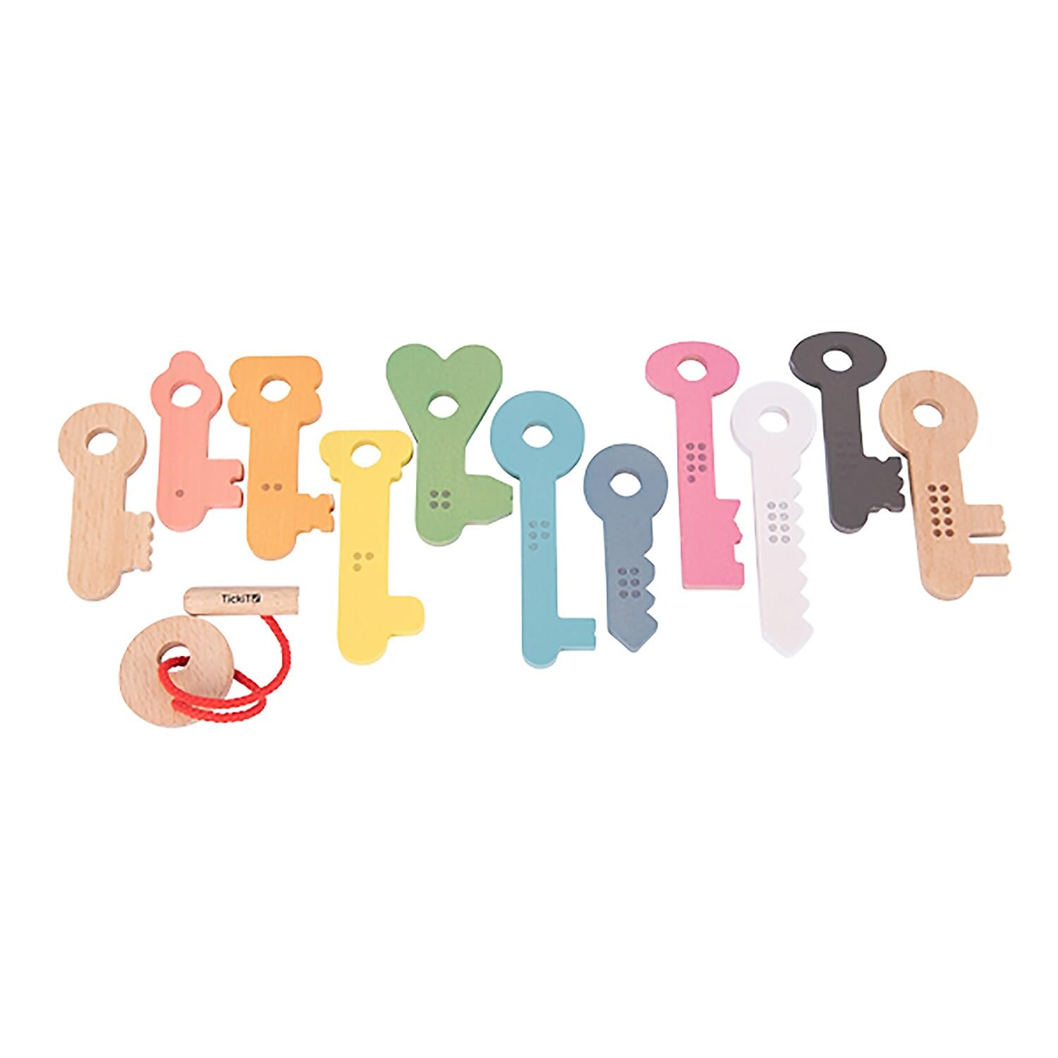 73474 Rainbow Wooden Keys, Medium