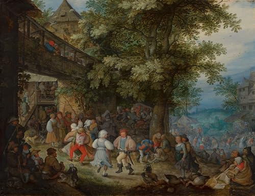 Peinture sur toile Paysans dansant Roelant Savery pour creer une atmosphere cosy en chambre