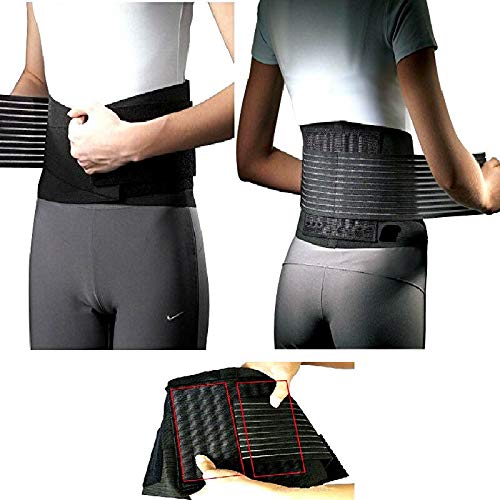 offershop Faja soporte corsé ortopédica elástica lumbar espalda hernia postura, lumbalgia ciática, universal, ajustable, telas, unisex