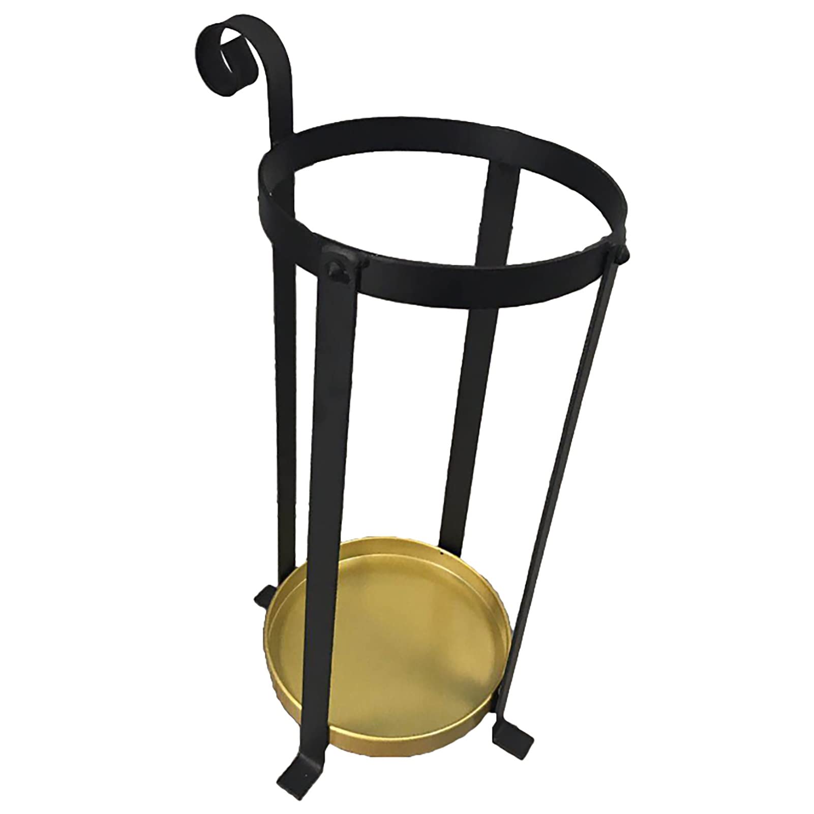 Porte-parapluie en métal noir haut de gamme au design minimaliste chic