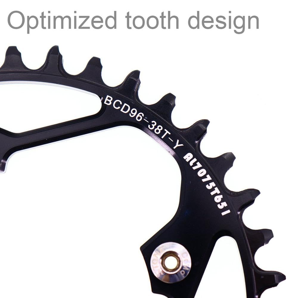 Platos para Bicicletas Plato Redondo 96BCD 36t 38 40t 42 44 46 48T MTB Bike Chainwheel 96bcd Unisex