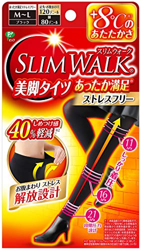 Pip Slim Walk (Slim Walk) Legs Tights I had satisfactory Stress-Free M ~ L Size Black Osoto for Wearing Pressure