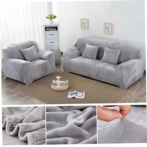 Housse de canapé extensible et épaisse grise pour protéger votre fauteuil - 7