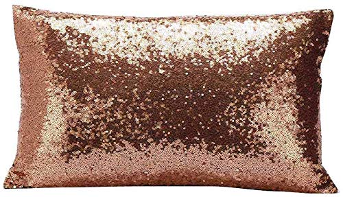 copper sequin cushion