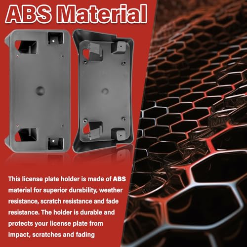 Image of License Plate Bracket Accessories for Chevrolet Chevy Traverse 2018 2019 2020 2021, Front Bumper License Plate Holder Replacement Frame Black Mount