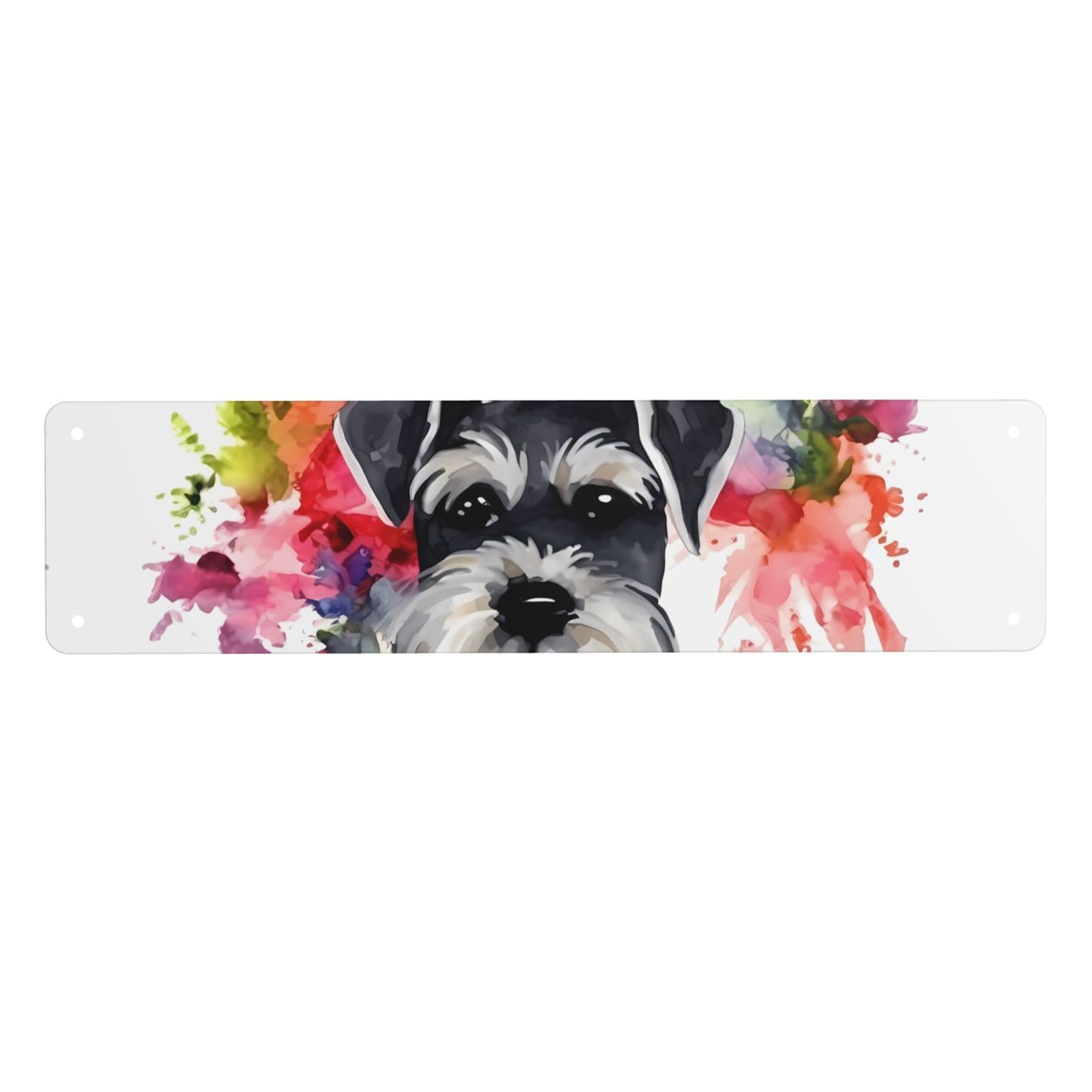 Vintage Metal Tin Signs Retro Garage Signs Stylish Wall Art Plaques for Home Decor Unique Poster 4x16 Inch Schnauzer Metal Sign Outdoor Wall Decorations Gifts