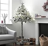 XMAS Habitat 6ft Snowy Half Christmas Tree - Green - Image 1