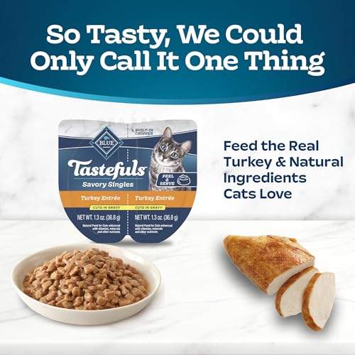 Image of Blue Buffalo Tastefuls Turkey Savory Singles, 2.6 oz, 24 ct