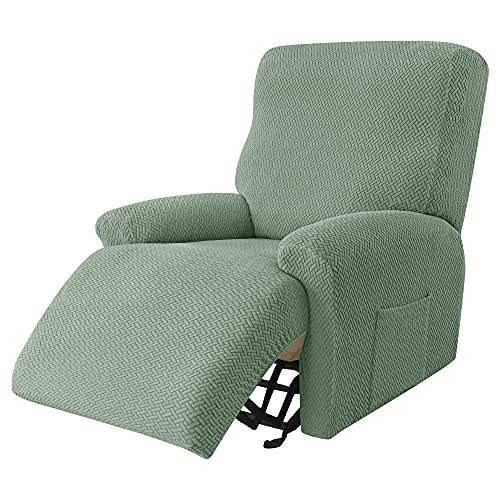 Image of Eco-Ancheng Recliner Slipcovers 4-Pieces Lazyboy Recliner Covers Recliner Couch Covers Recliner Chair Cover Non Slip Reclining Slipcovers with Storage Pockets Furniture Protector for Living Room