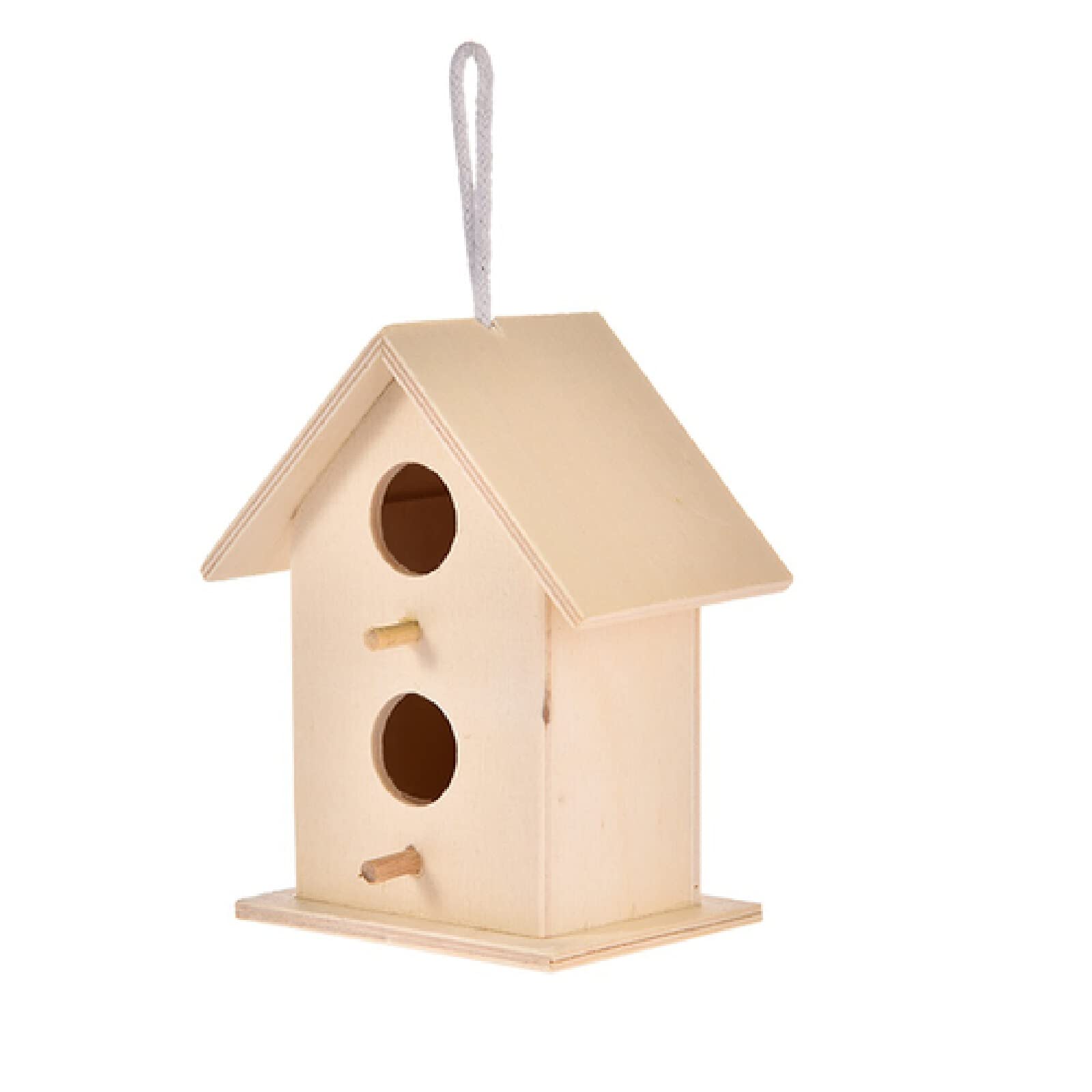 Nid d'oiseau, Nichoir en Bois avec Corde Suspendue, décoration de Jardinage for la Maison, Petit nid d'oiseau C(A)
