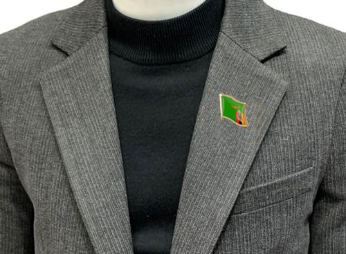 Image of vmcoatdu Country Flag Backs Locking Pin Keepers Locking Clasp Pin Badge International Travel Brooch Metal Alloy Souvenir Pin 0.75x0.7 Inch Small Pin