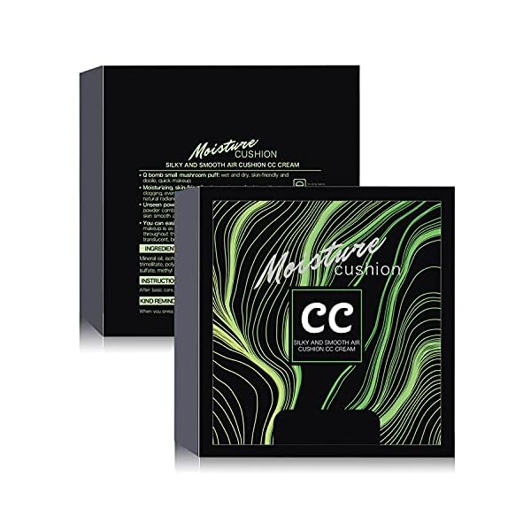 Air Cushion CC Cream Mushroom Head Foundation, Moisturizing BB Cream Makeup Long Lasting Matte Concealer (Ivory)