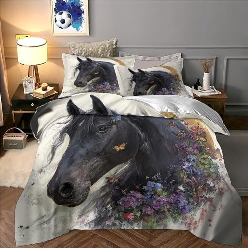 Housse de Couette Chat Noir Idée Cadeau Idéale pour Lit Double King Size - 6