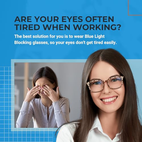 Image of Blue Light Blocking Glasses:Promote Melatonin Production,Ease Digital Eye Strain,Dry Eyes,Gift for Women and Men