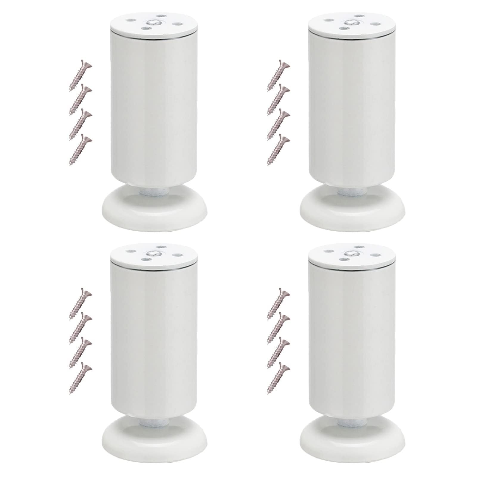 4 Gambe per Tavolo in Acciaio Inox, Gambe di Ricambio per mobili, Gambe Regolabili per tavolini, Gambe per divani, Gambe per mobili, Gambe per scrivania, Piedini per mobili da Bagno/Cucina (