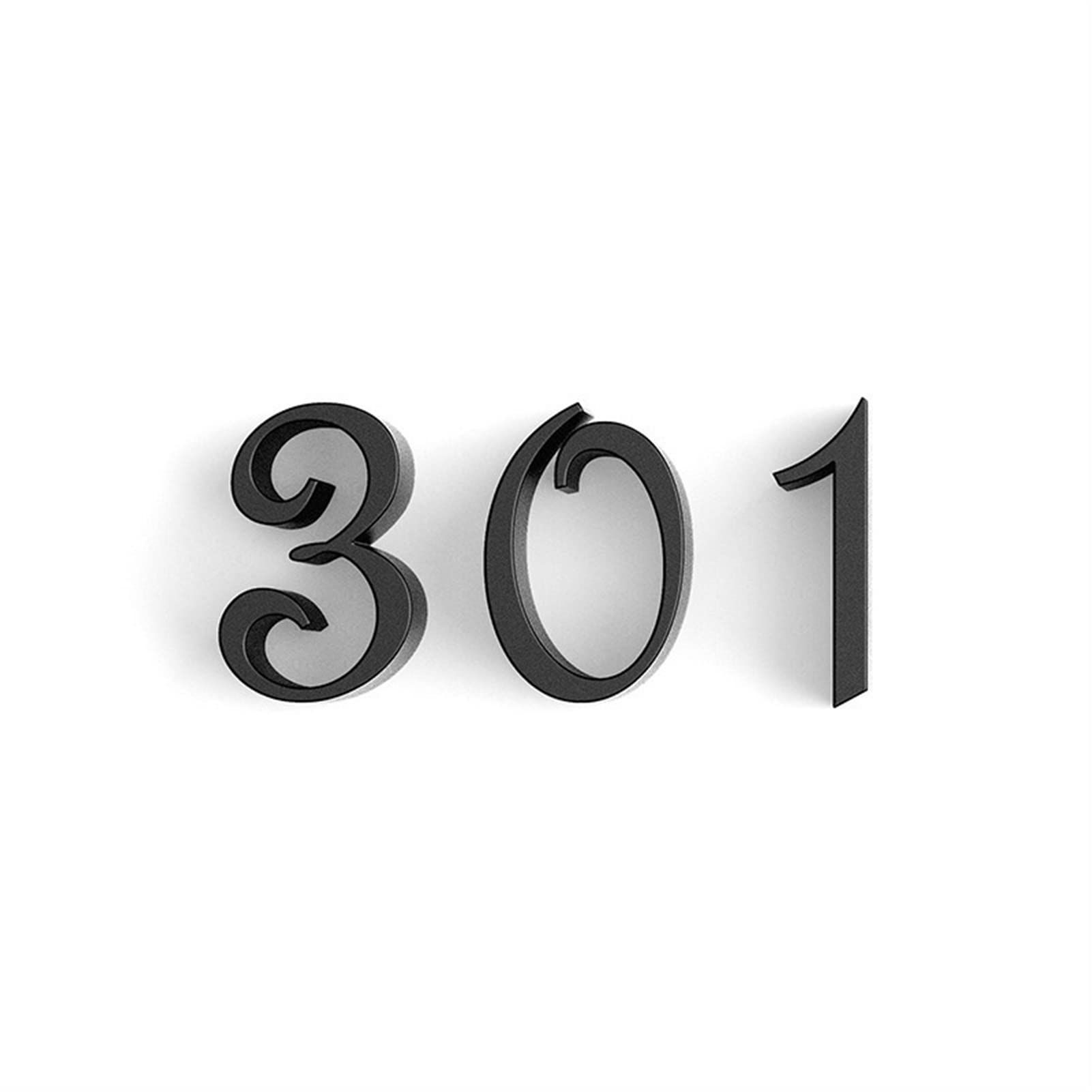 numero civico, Acrilico nero autoadesivo da 7 cm, adatto for patio, giardino, garage, cassetta postale, ecc