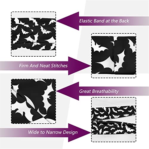 Forchrinse Halloween Bat Print Sport Headband For Women Men Headband Sweat Bands Polyester Stretch Workout Headband For Running Yoga Exercise #TOP3