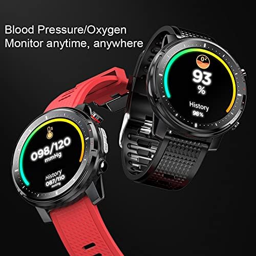 TimeWolf Smart Watch Men Android 2021 IP68 Afile a Prueba de Agua Música  Bluetooth Música Fitness Tracker para Apple Reloj Hombre SmartWatch(Red  Silicone,China) : Electrónica