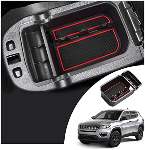Organizer Console Centrale Per Jeep Compass 2017-2020 | Portaoggetti Con Base Antiscivolo | Accessorio Auto Practico - Foto 7