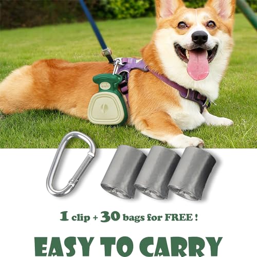 Image of Portable Dog Pooper Scooper with Bag Attachment, Small Handheld Poop Scoop for Travel Walks Yard