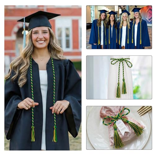 Image of GraduationMall Graduation Honor Cord 68 inch EmeraldGold