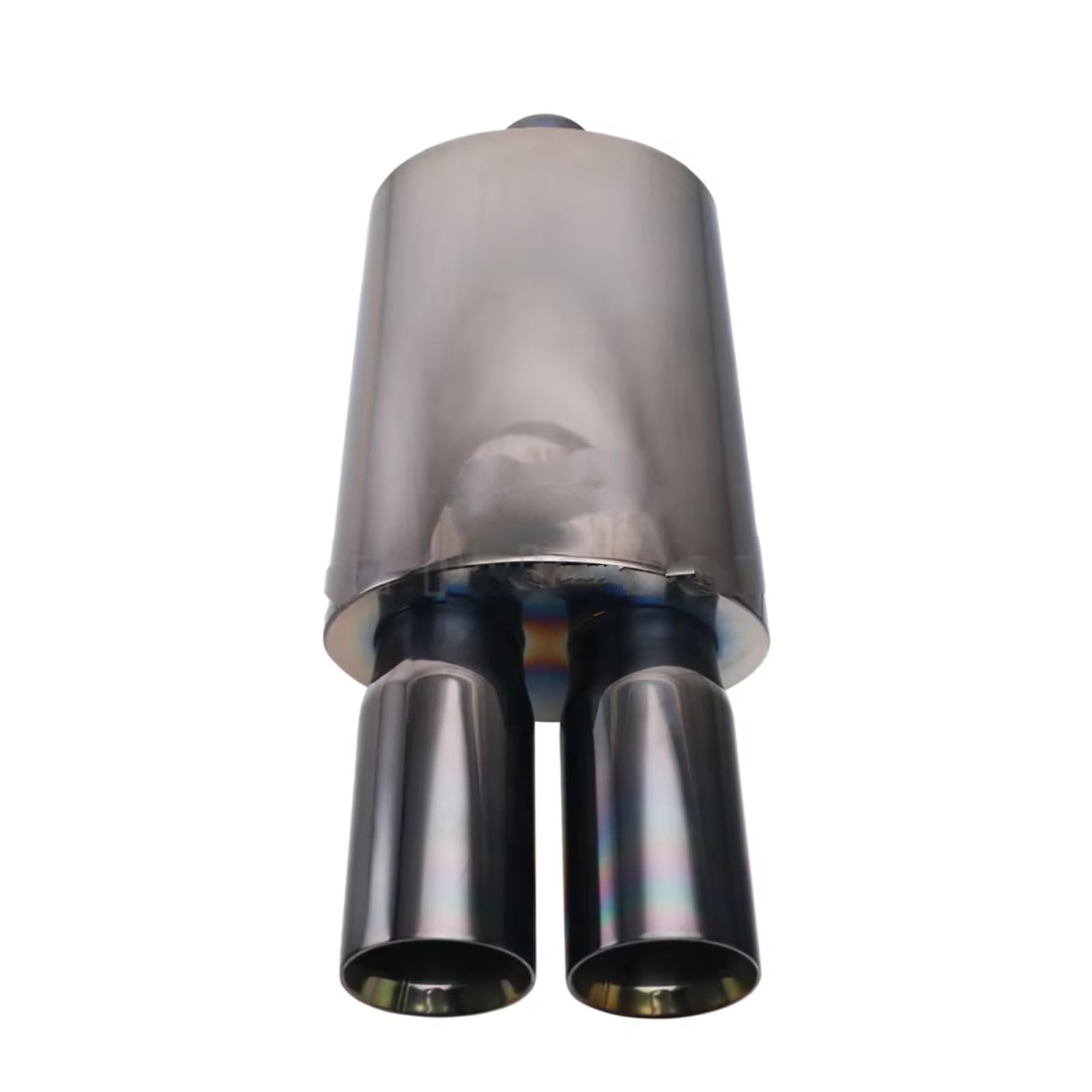 Terminale Tubo Scarico 2.5 ''Ingresso Universale Acciaio Inox 201 Nero Silenziatore Scarico Auto Abilita Suono Forte 3'' Dual Out Turbo Ugelli 1Pezzo