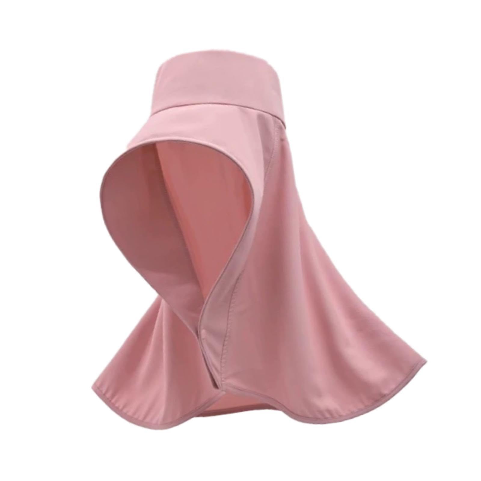 Wide Brim Shawl Sun Hat for Women Lightweight Climbing Hiking with Neck Flap Pink| Streetwear | Aesthetic | Casual-image-13