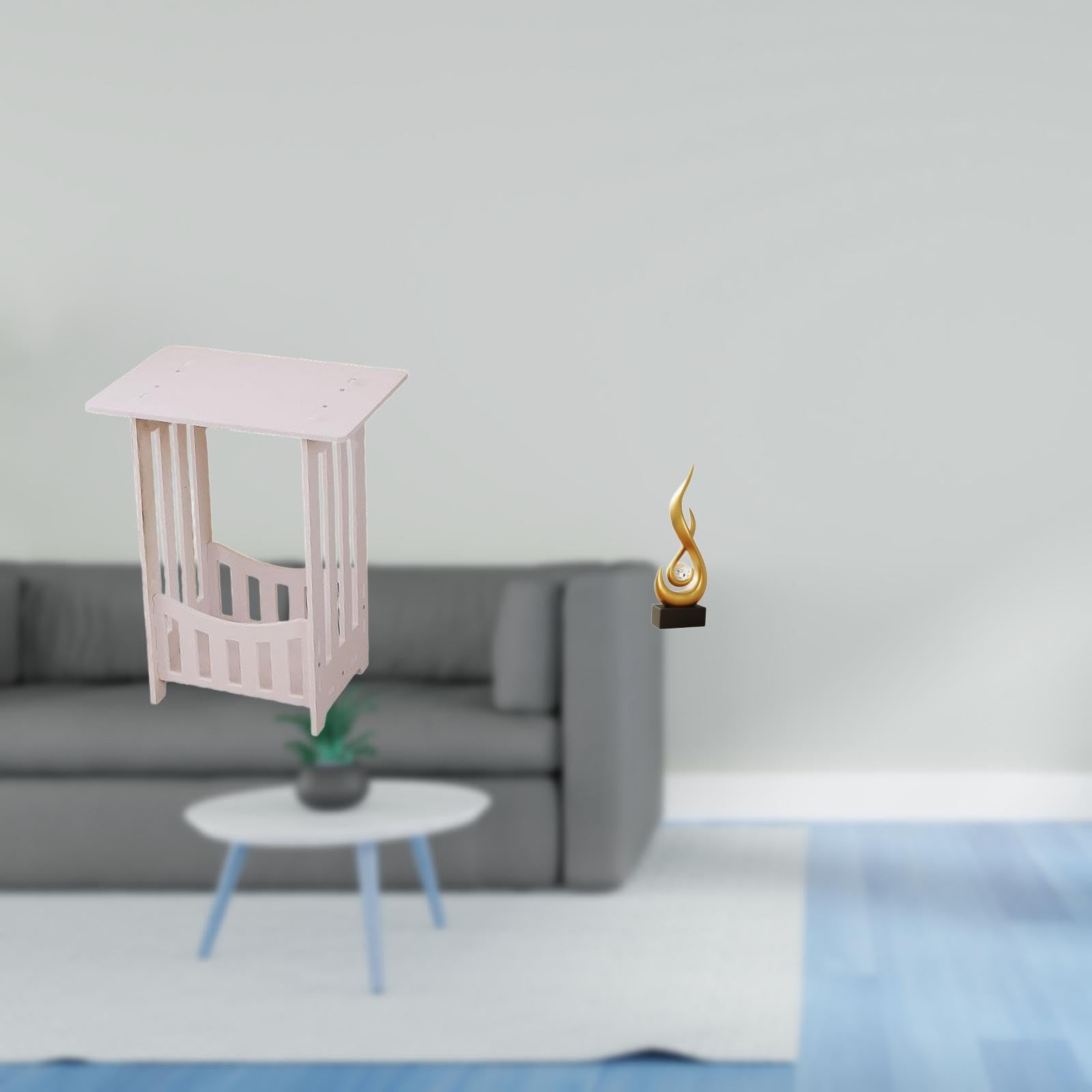 Practical Bedside Table with Abstract Fire Statue Resin Flame Figurine Modern Art Sculpture for Hotel Cafe Lounge Room Balcony|Home & Garden|Furniture|Tables-image-20