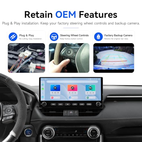 Dasaita 12.3" Car Stereo for Toyota RAV4 2019-2023 Upgrade to 8GB+256GB - image 5