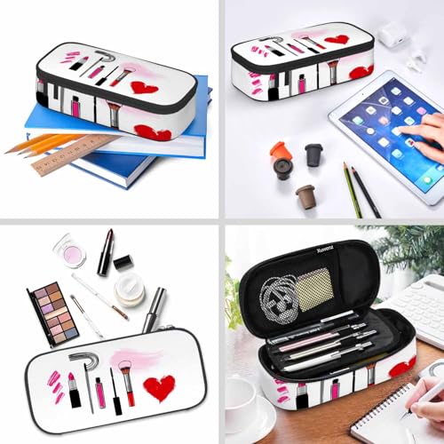 Image of Brush Lipstick Pencil Bag Cosmetics Eyebrow Eyelash Brush Women Big Capacity Pencil Case Pencil Pouch Pen Bag School Students Boy Girl