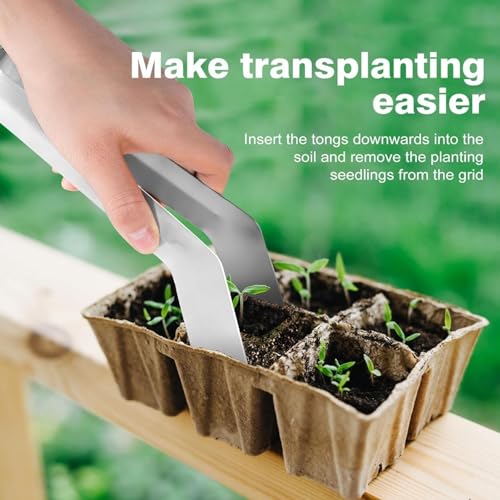 Tenazas para Trasplante de Plántulas de Acero Inoxidable 7.1 pulg miniatura 3