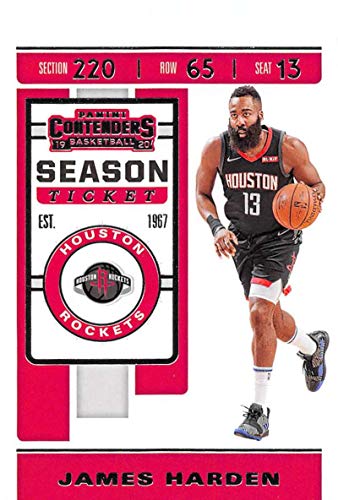 2019-20 Panini Contenders Season Ticket 40 James Harden Houston Rockets NBA Basketball Trading Card