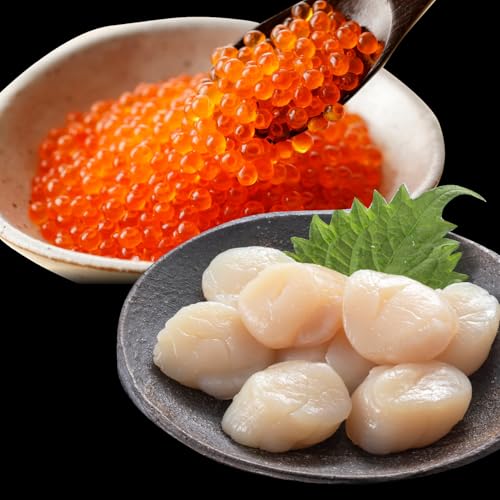 [北海道根室市] いくら醤油漬け100g×1P、ほたて貝柱500g×1P B-36019[配送月(年明け含む)の指定は不可] 父の日 ギフト プレゼント 贈り物