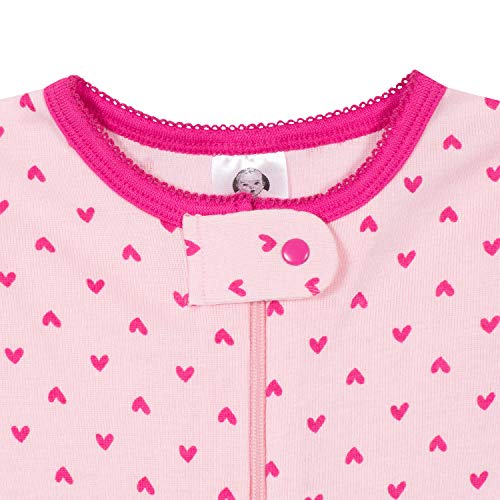 Image of Gerber Baby Girls 2-Pack Footed Pajamas