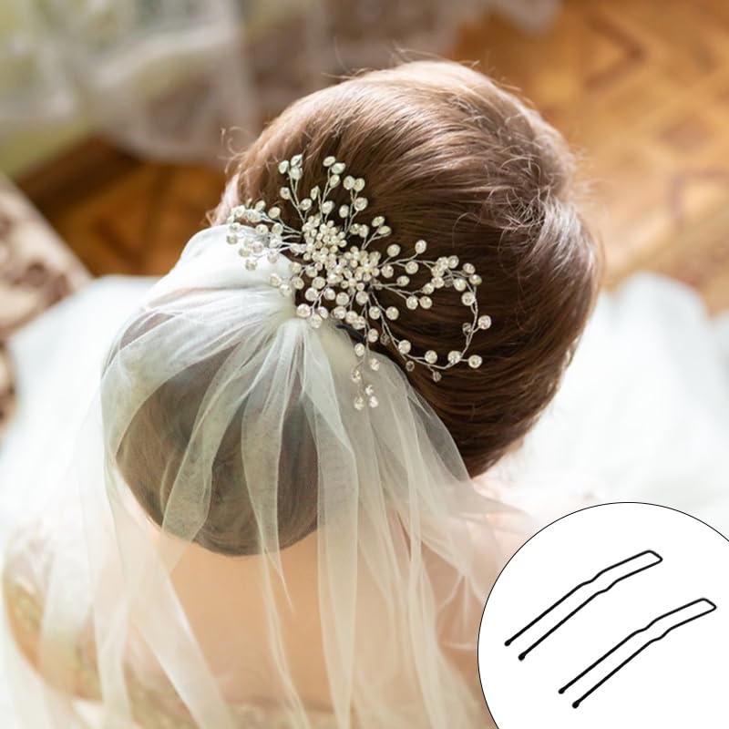 36 Pieces U Shaped Hair Pins Metal Bobby Ballet Styling Pins for Women Girls Salon Thick Thin Long Curly Hair Forks(Brown) - Image 5