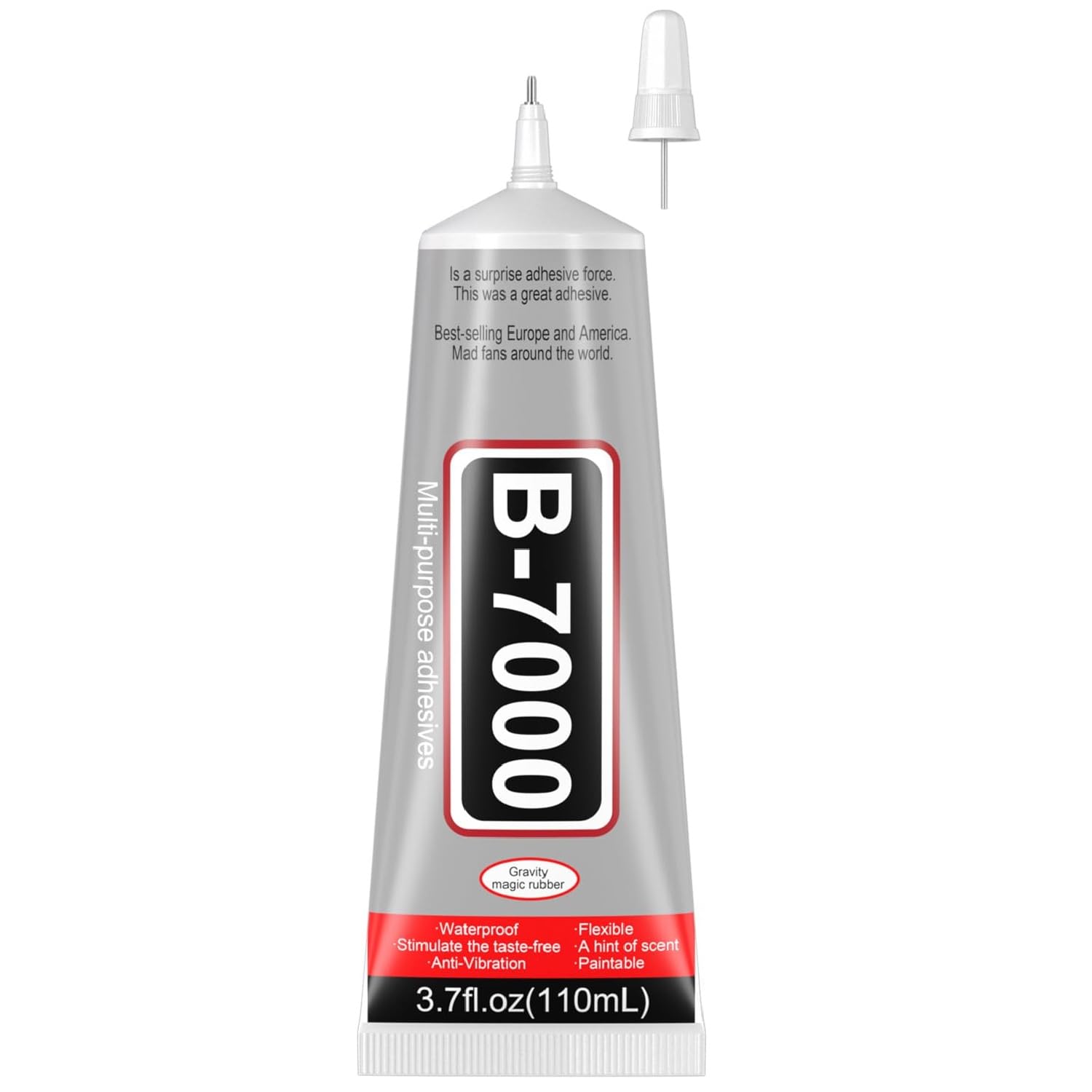 DEXURIES B7000 Multipurpose Adhesive Glue | Jewelry, Beads, Clothes, Shoes, Fabrics,Screen Repair, Metal, Stone, Glass, Mobile Phones,Artificial Crystal Crafts (110ML, 3.7fl oz (Pack of 1))