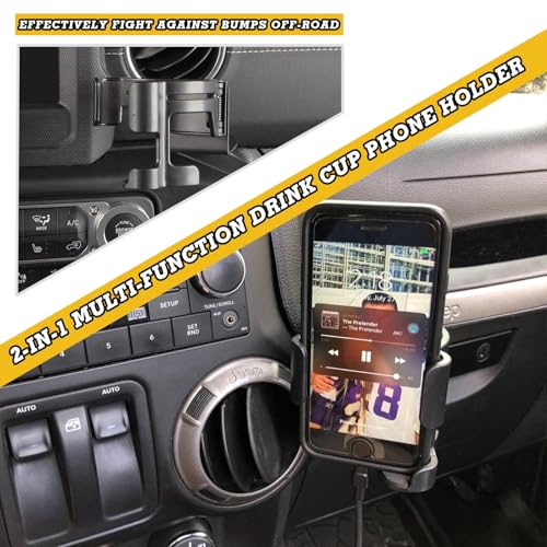 Portavasos y Soporte para Celular 2 en 1 para Jeep miniatura 3