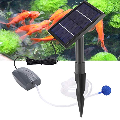Solar Oxygen Pump, Solar Powered Pond Oxygen Aerator with Air Stone Water Pump Garden