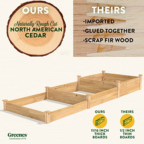 Greenes Fence Original Cedar Raised Garden Bed, 4' X 12' X 7-14" - Made In Usa With North American Cedar #TOP1