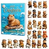 Capybara-Adventskalender 2025, 24-Tage-Countdown-Kalender mit 24 einzigartig kostümierten Capybara-Adventskalender 2025, niedliche Capybara-Überraschung (Sky Blue, 26x18cm)