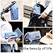 EASTHILL Large Capacity Colored Linen Storage Pouch Marker Pen Pencil Case Stationery Bag Holder for Middle High School Office College Student Boy Adult Teen Simple Gift Light Blue