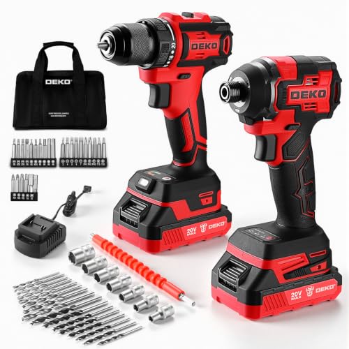 Cordless Drill & Impact Driver: DEKOPRO 20V Brushless Power Drill...