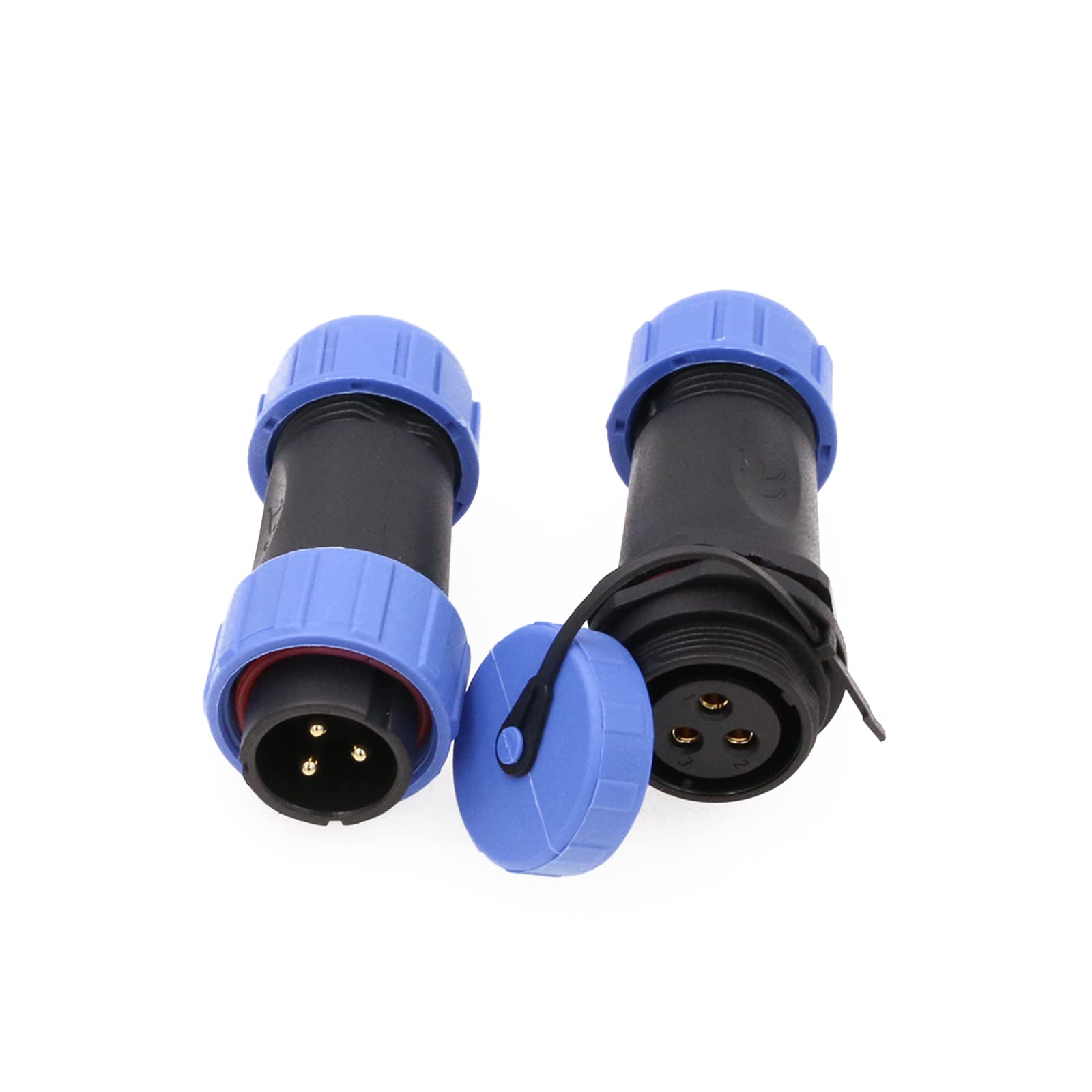 ZBLZGP SP21 3Pin Waterproof Panel Mount Aviation Cable Connector (Male & Female, Outdoor, Industrial, Automotive, Computer)