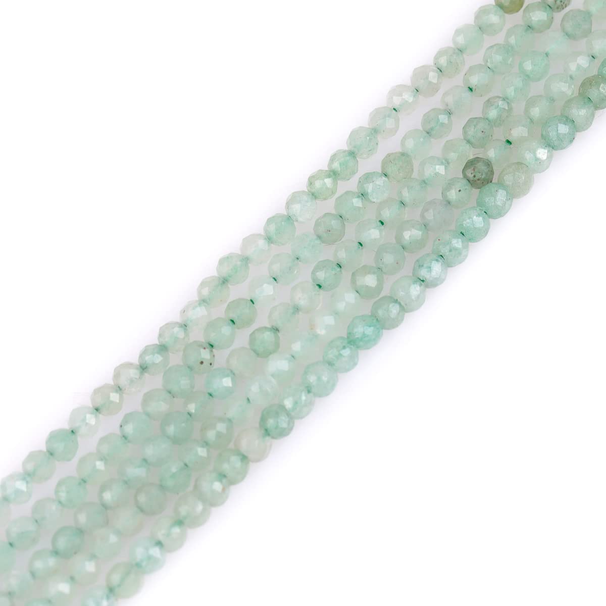 Gem-Inside 3mm Natural Round Green Aventurine Jade Gemstone Loose Beads for Jewellery Making 15'' Wholesale
