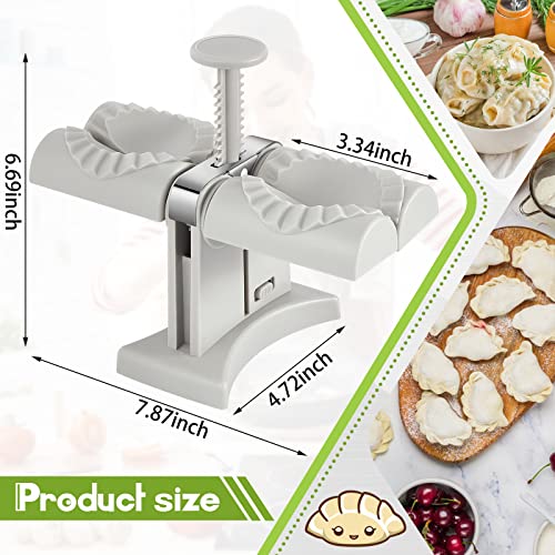 7 Pcs Dumpling Maker Set Household Double Head Automatic Dumpling Press Maker Molds Pierogi Maker Empanada Mold With Dough Pressing Tools Chinese Dumpling Cutter And Spoon #TOP1
