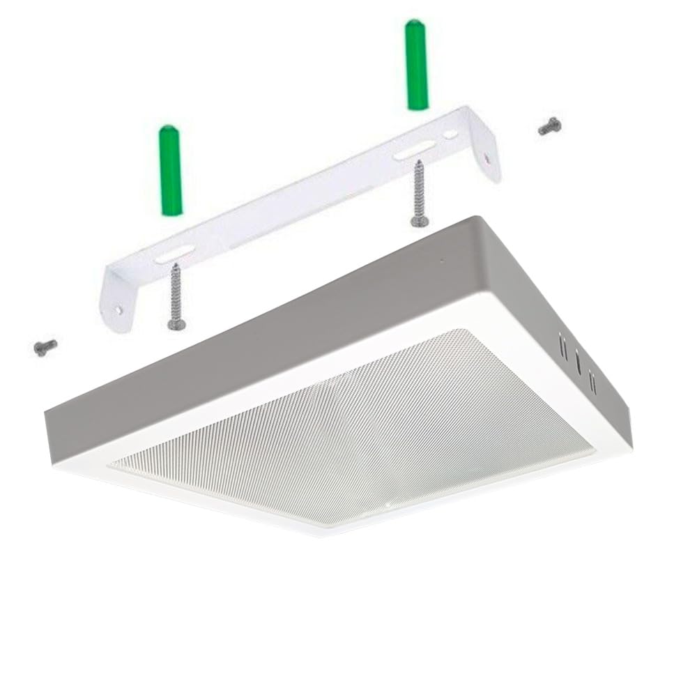 FactorLED ¡NOVEDAD! Plafón Led Cuadrado, 24W (240W), 2880Lm, 21cm, Downlight Panel Superficie para Techo, Antideslumbramiento, Luz Seleccionable 4CCT 2700K-3000K-4000K-5700K (10, 21 mm)