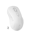 SOLAKAKA SM66 White Silent Wireless Mouse, Dual Mode(BT/2.4G) Computer Mouse for Laptop/PC/Mac